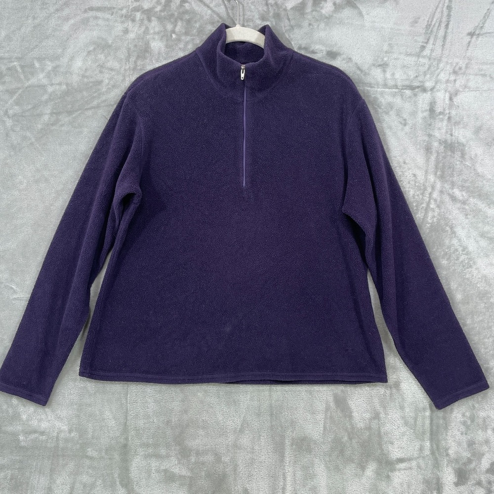 Vintage Patagonia Capilene Fleece 1/4 Zip Pullover Womens Sz M Purple USA Made